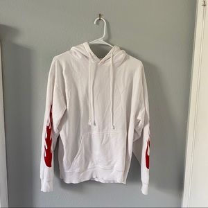 Brandy Melville Flame sleeve hoodie